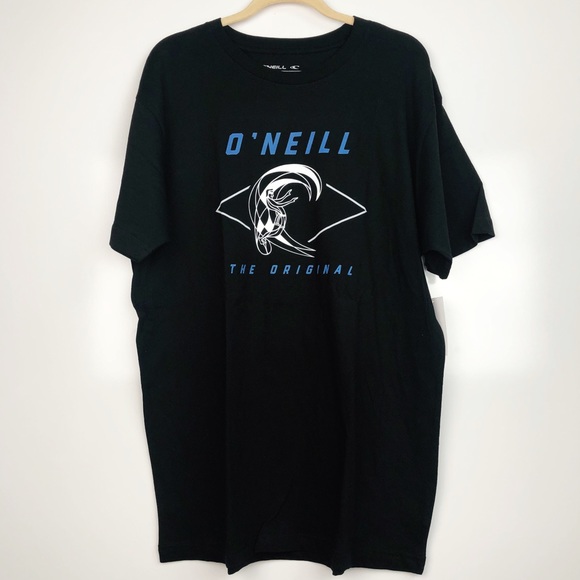 O'NEILL MEN'S BLACK LOGO SHIRT LARGE - Picture 2 of 6